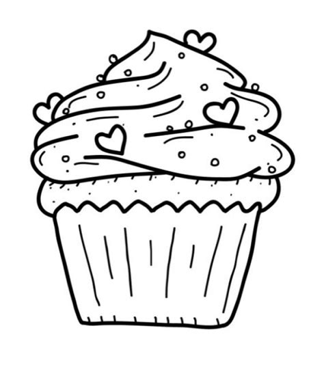 Free Cupcake Coloring Page Letscolorit Coloriage Dessin