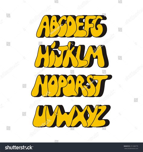 Bright Cartoon Comic Graffiti Font Alphabet Vector Image Themelower