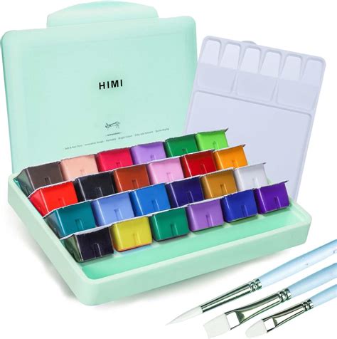 THOOVI HIMI Gouache Paint Set 56 Colours 30 Ml Jelly Cups With