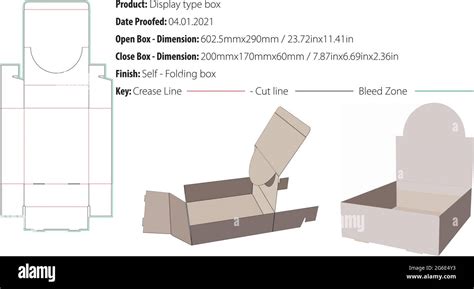 Tipo De Display Caja Embalaje Dise O Plantilla Selffolding Caja