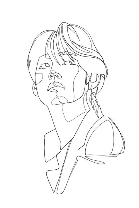 Bts Poster V Kim Taehyung Printable Etsy Line Art Drawings Line