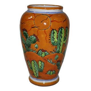 Desert Mermaid Talavera Flower Vase Size 6 Diameter X 10 H Vases