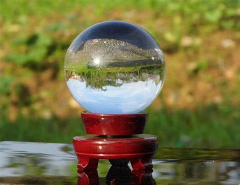 Esfera De 80mm Soporte De Madera Bola De Cristal Cuarzo Natural