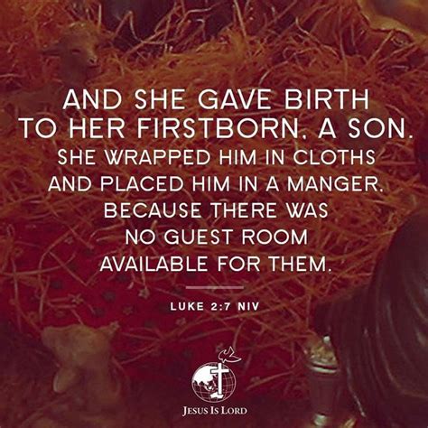 VERSE OF THE DAY And She Gave Birth To Her Firstborn A Son She