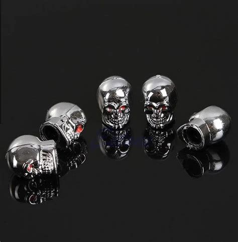 Motorcycle Styling Tire Valve Stem Caps Pcs Totally Skulls