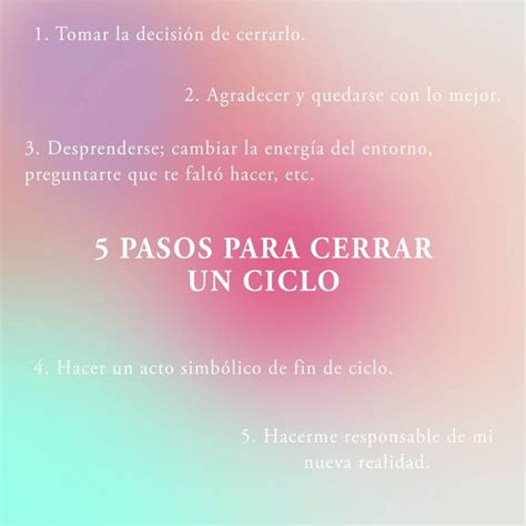 5 Pasos Para Cerrar Ciclos