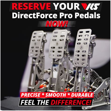 VRS DirectForce Pro Pedals Pricing and Availability - Virtual Racing School (VRS)