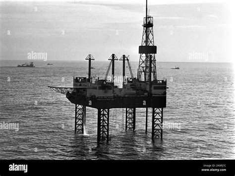 North Sea 19710609 The Oil Drilling Platform Gulftide On The Ekofisk Field Photo Erik