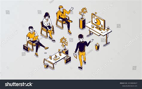 Office Meeting Background Business Meeting Stock Illustration ...