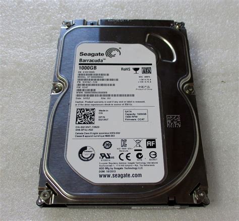 Seagate Barracuda ST1000DM003 1TB 7200RPM SATA 3 5 Hard Drive 0G1XNT