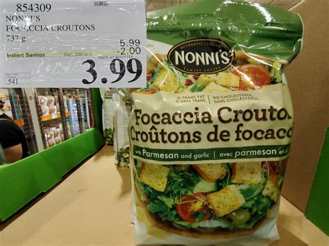 854309 Nonni S Focaccia Croutons 737 G 2 00 Instant Savings Expires On