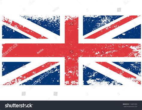 British Uk Flag Grunge Vector Stock Vector Royalty Free 114401059