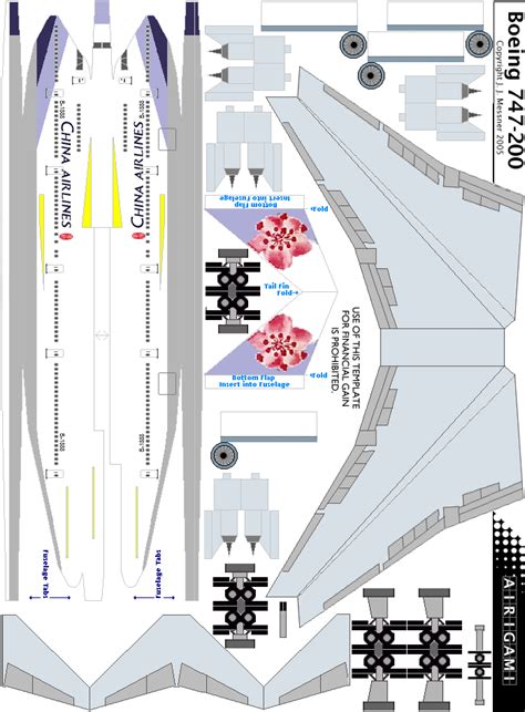 4G China Airlines 1992 C S Boeing 747 200 Airigami X By