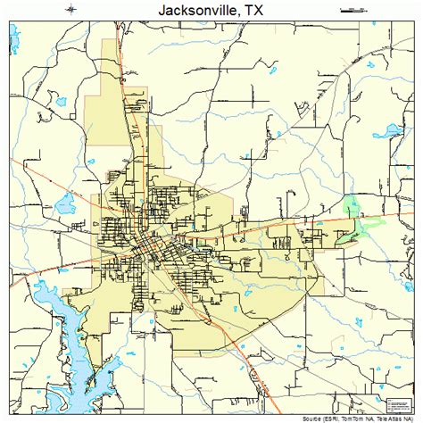 Jacksonville Texas Street Map 4837216