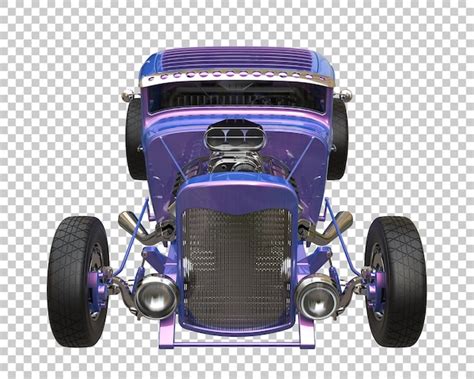 Hot rod sobre fondo transparente representación 3d ilustración Archivo PSD Premium