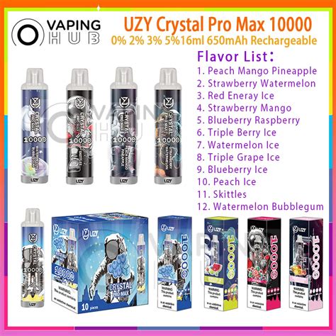 Uzy Crystal Pro Max Puff Jetable Vape Pen Mesh Bobine