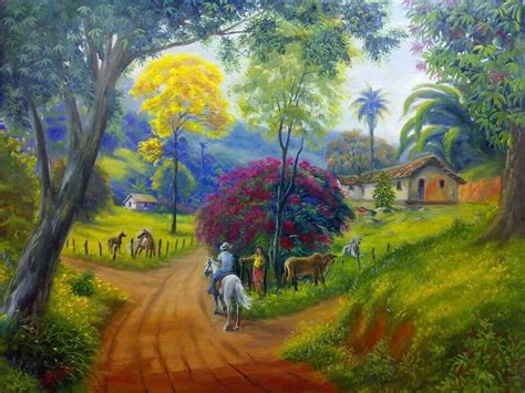 Cenas Rurais Telas Do Artista Plástico Ljsantos Pinturas Paisagens