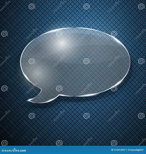 Speech Bubble From Glass Stock Vector Illustration Of Oval 31241294