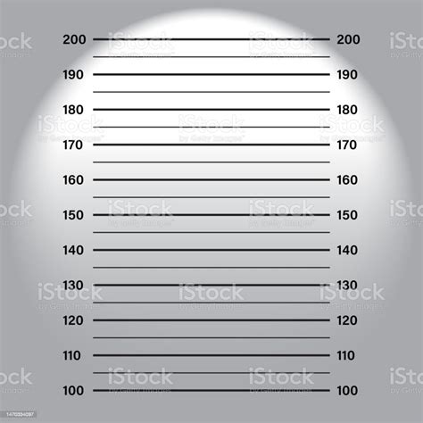 White Police Lineup Or Mugshot Vector Background Stock Illustration