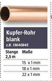 Kupfer Rohr Blank Angebot Bei Bauhaus Prospekte De