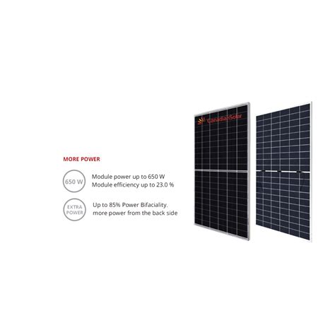 645W N Type Bifacial PV Module Canadian Topcon Solar Panel Set Solar