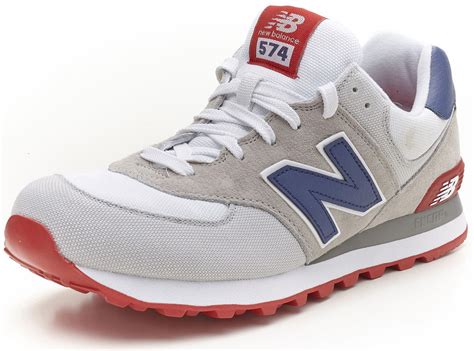 New Balance Classic Retro Laufen ML 574 CVY Sportschuhe - grau/rot/blau ...
