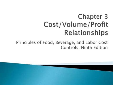 Ppt Chapter 3 Costvolumeprofit Relationships Powerpoint