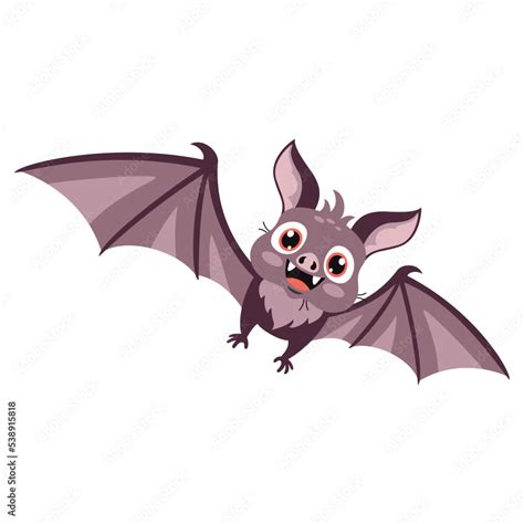 Cartoon Drawing Of A Bat Stock Vector | Adobe Stock