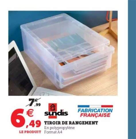 Promo Tiroir De Rangement Sundis Chez Hyper U Icatalogue Fr