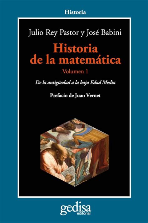 Historia De La Matem Tica De Julio Rey Pastor Casa Del Libro