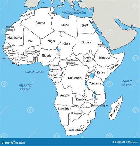 Africa Vector Map Stock Photos Image