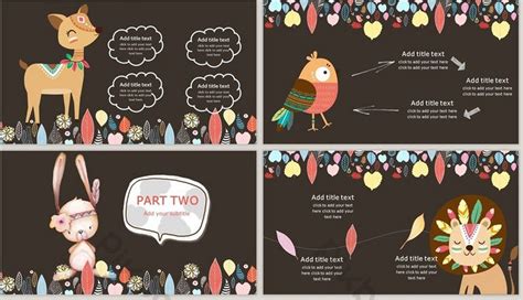 Cartoon Animal Powerpoint Templates Colorful Illustration Powerpoint ...