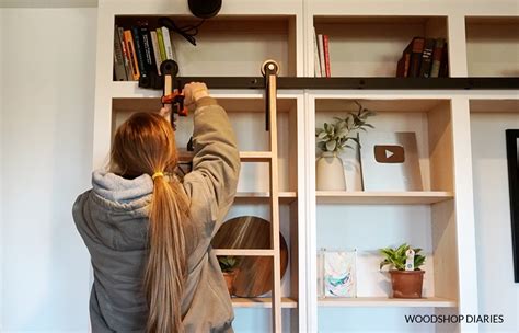 DIY Library Bookshelf With Desk PRINTABLE BUILDING PLANS Atelier