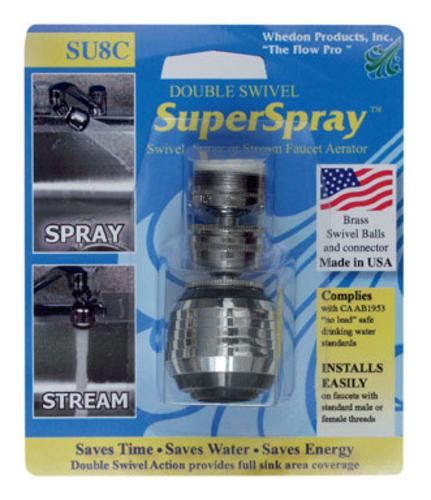 Whedon Su8c Double Swivel Super Spray And Stream Aerator — Life And Home