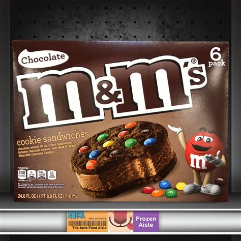 Chocolate M Ms Ice Cream Cookie Sandwiches The Junk Food Aisle