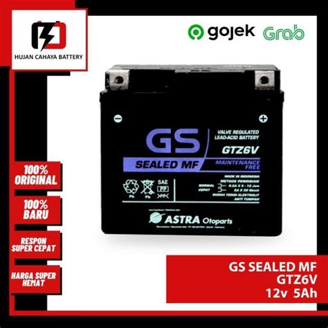 Jual AKI MOTOR HONDA VARIO 125 CC GS ASTRA GTZ6V ORIGINAL AKI KERING