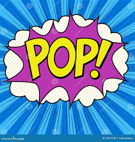 Word Pop Pop Art Style Stock Vector Illustration Of Funny 128770742