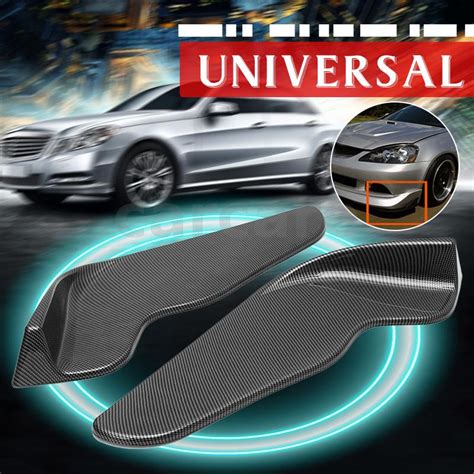 Carcare 2x Universal Winglet Type Style Car Front Deflector Spoiler