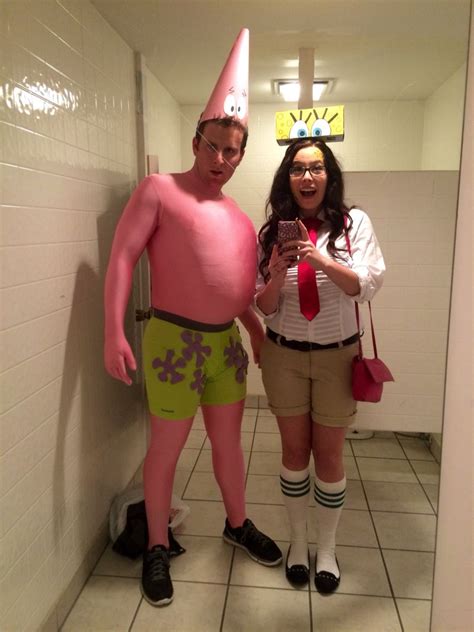 Diy Spongebob And Patrick Couples Costumes Halloween 2014 Spongebob And Patrick Costumes