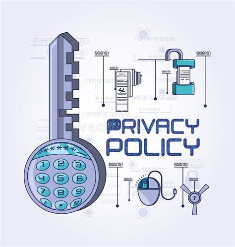 Privacy Policy Digital Security Stock Vector Illustration Of Control