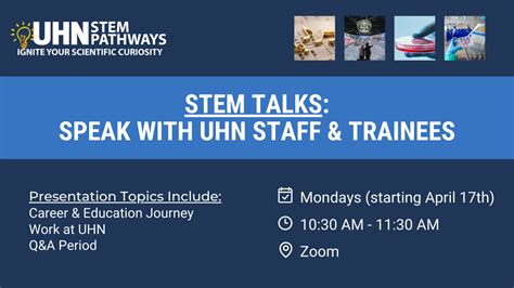 Stem Talks Speak With Uhn Staff And Trainees — Uhn Stem Pathways