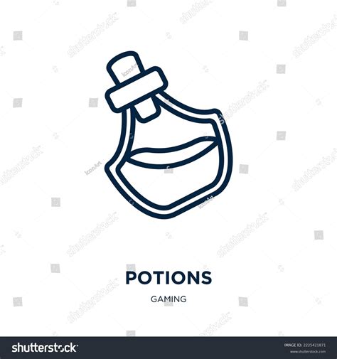 Potions Icon Gaming Collection Thin Linear Stock Vector Royalty Free 2225421871 Shutterstock