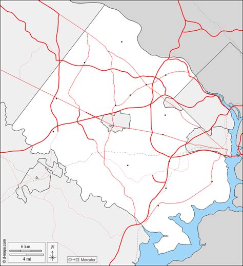 Condado De Fairfax Mapa Livre Mapa Em Branco Livre Mapa Livre Do