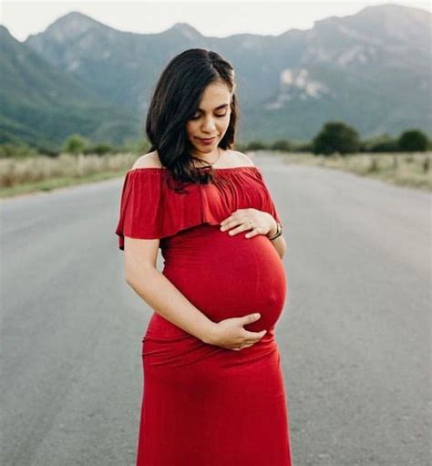 Off The Shoulder Maternity Flare Gown Sexy Mama Maternity Red