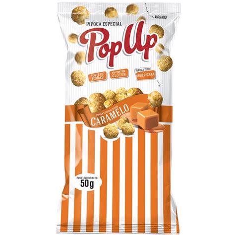 Pipoca Caramelizada Tipo Americana Caramelo Pop Up Bel Pacote 50g