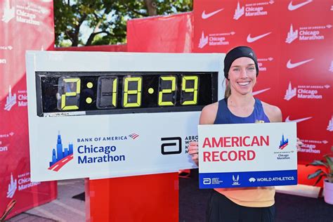 Emily Sisson crushes American marathon record in Chicago, breaking it ...