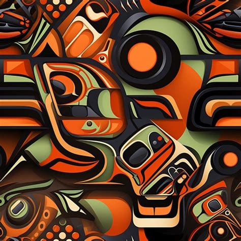 Tlingithaida Formline Digital Paper Northwest Coast Art Scrapbook