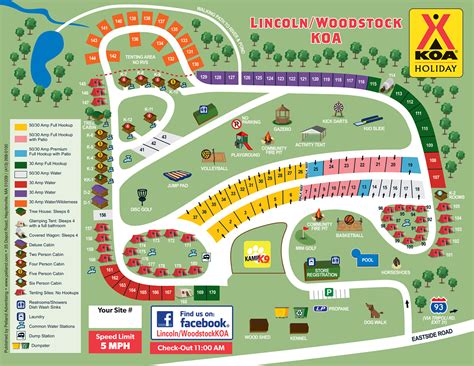 Woodstock New Hampshire Campground Map Lincoln Woodstock Koa Holiday