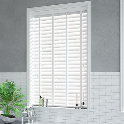 Wood Blinds 50mm Slat Real Basswood Shutter Customized Size Window Wooden Venetian Blinds ...