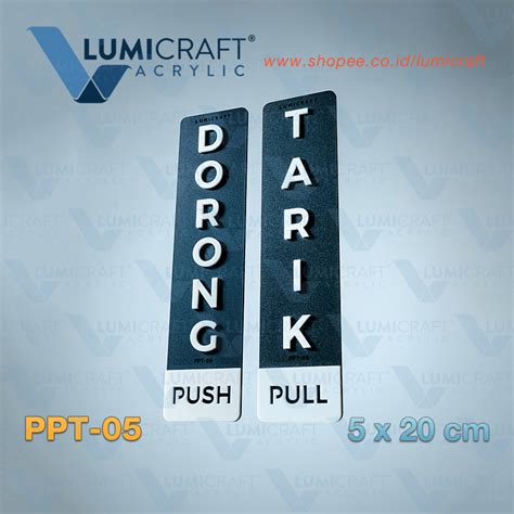 Jual Sign Tarik Dorong Push Pull Satu Set Akrilik Minimalis